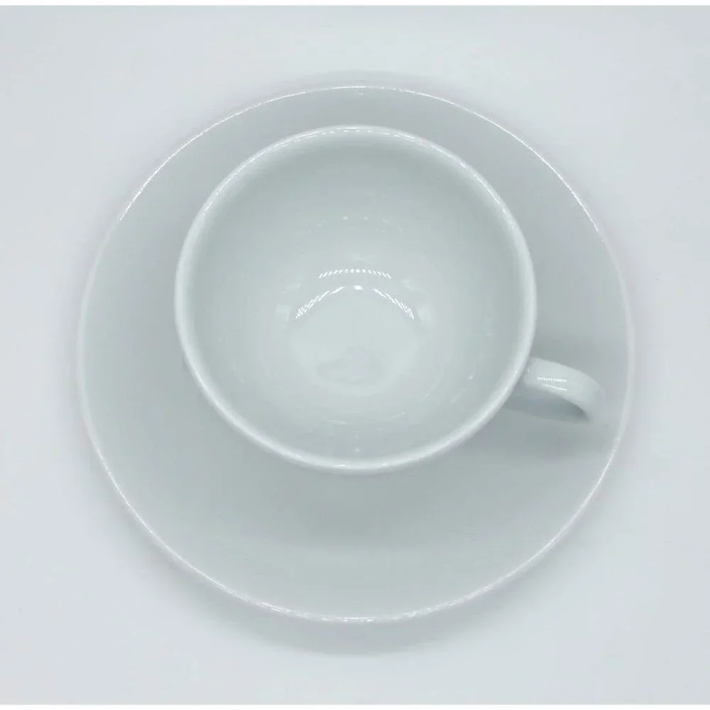 Set of 2 Vintage Apilco Tradition Porcelain Cups & Saucers for Tea Coffee